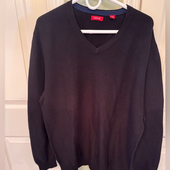 IZOD Men’s black cotton long sleeve sweater XL - Picture 10 of 11